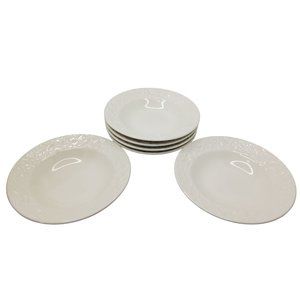 vintage pc set of 6 international tableworks arbor china cream white soup bowls